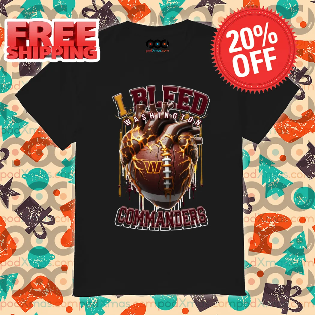 Heart I Bleed Washington Commanders 2024 Shirt