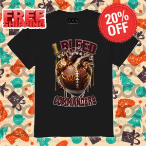 Heart I Bleed Washington Commanders 2024 Shirt
