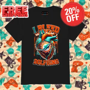 Heart I Bleed Miami Dolphins NFL 2024 Shirt