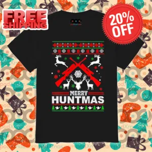 Reindeer Merry Huntmas Ugly Christmas 2024 Shirt