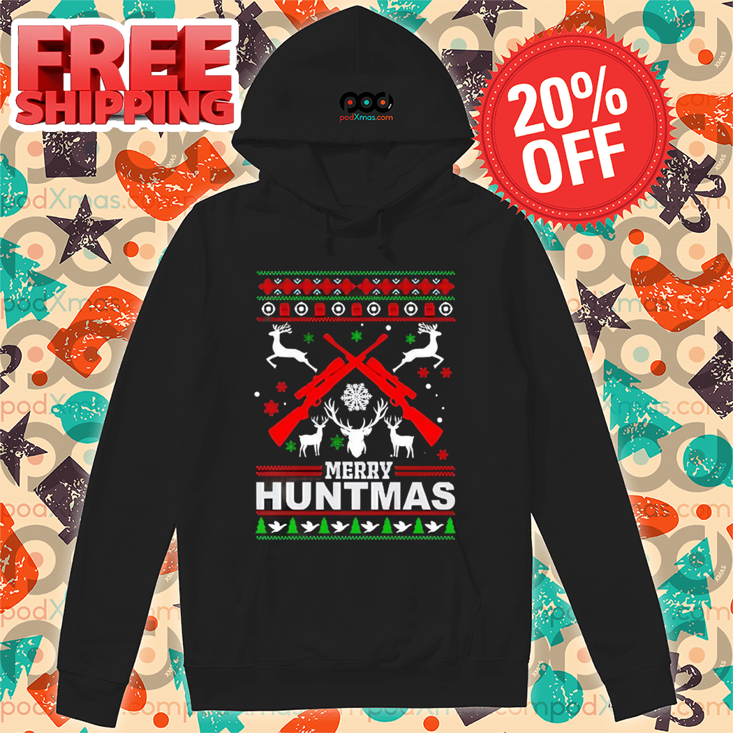 Reindeer Merry Huntmas Ugly Christmas 2024 Shirt