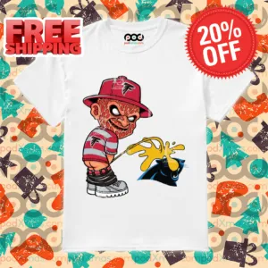 Freddy Krueger Atlanta Falcons Piss On Carolina Panthers Halloween 2024 NFL Shirt