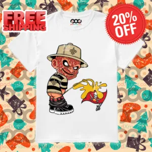 Freddy Krueger New Orleans Saints Piss On Tampa Bay Buccaneers Halloween 2024 NFL Shirt