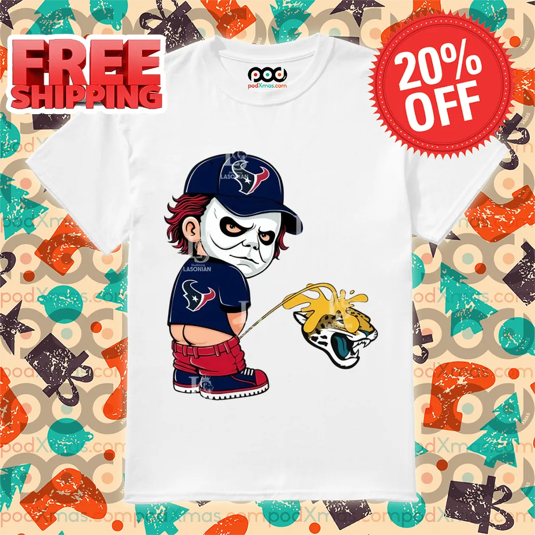 Michael Myers Houston Texans Piss On Jacksonville Jaguars Halloween 2024 NFL Shirt