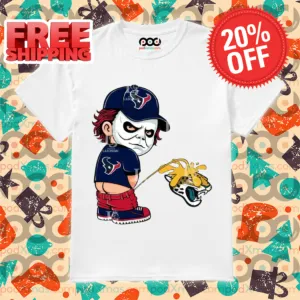 Michael Myers Houston Texans Piss On Jacksonville Jaguars Halloween 2024 NFL Shirt