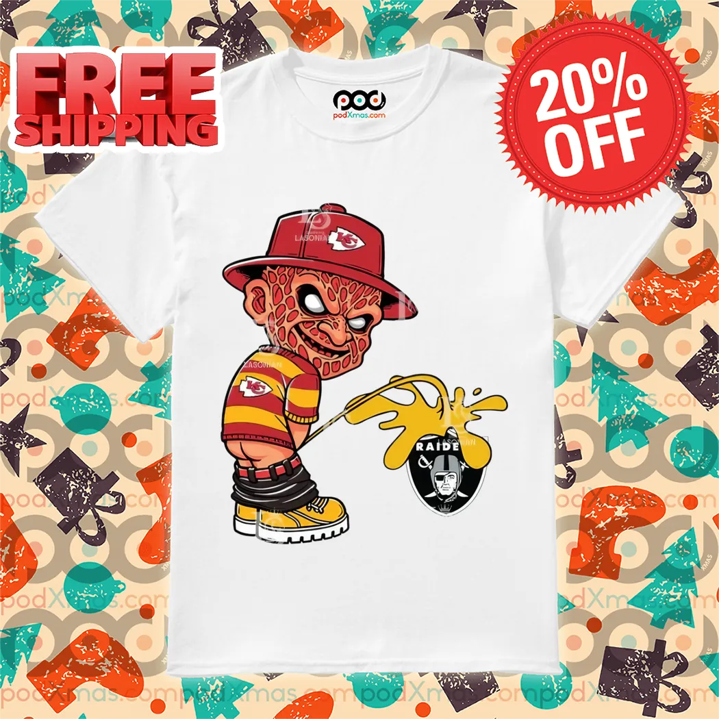 Freddy Krueger Kansas City Chiefs Piss On Las Vegas Raiders Halloween 2024 NFL Shirt