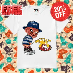 Freddy Krueger Seattle Seahawks Piss On San Francisco 49ers Halloween NFL 2024 Shirt