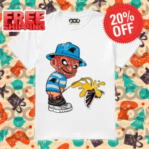 Freddy Krueger Carolina Panthers Piss On Atlanta Falcons Halloween 2024 NFL Shirt