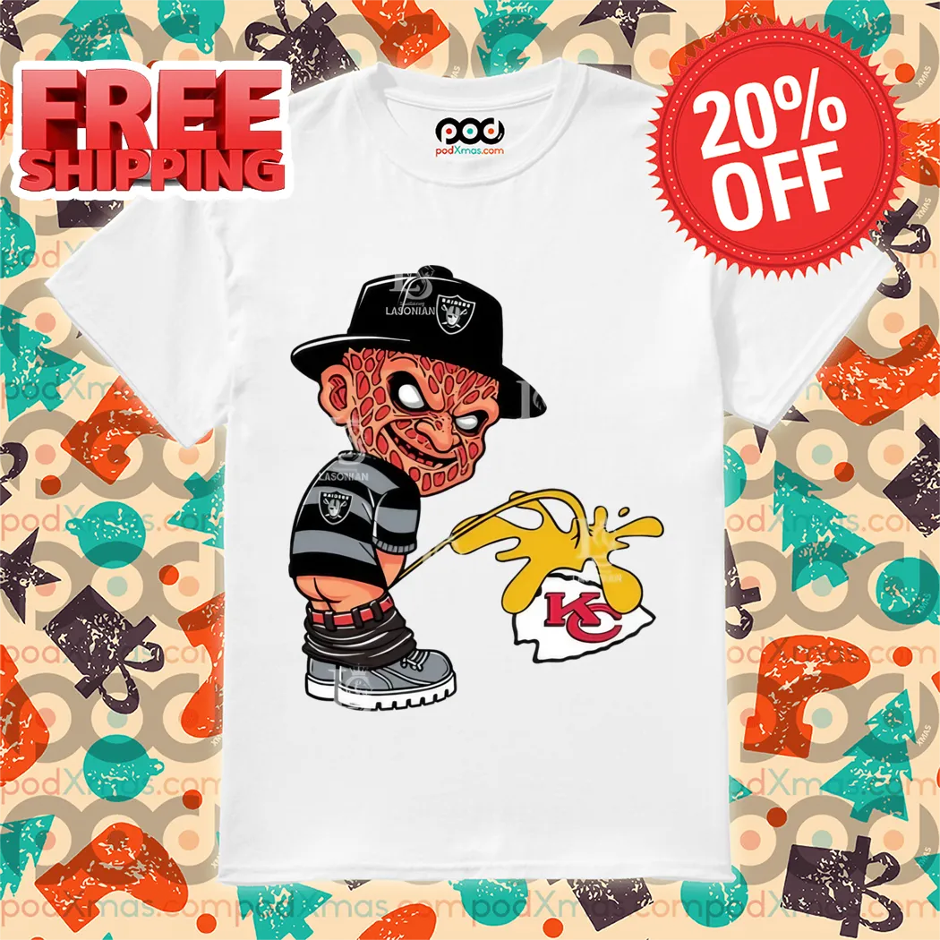 Freddy Krueger Las Vegas Raiders Piss On Kansas City Chiefs Halloween NFL 2024 Shirt
