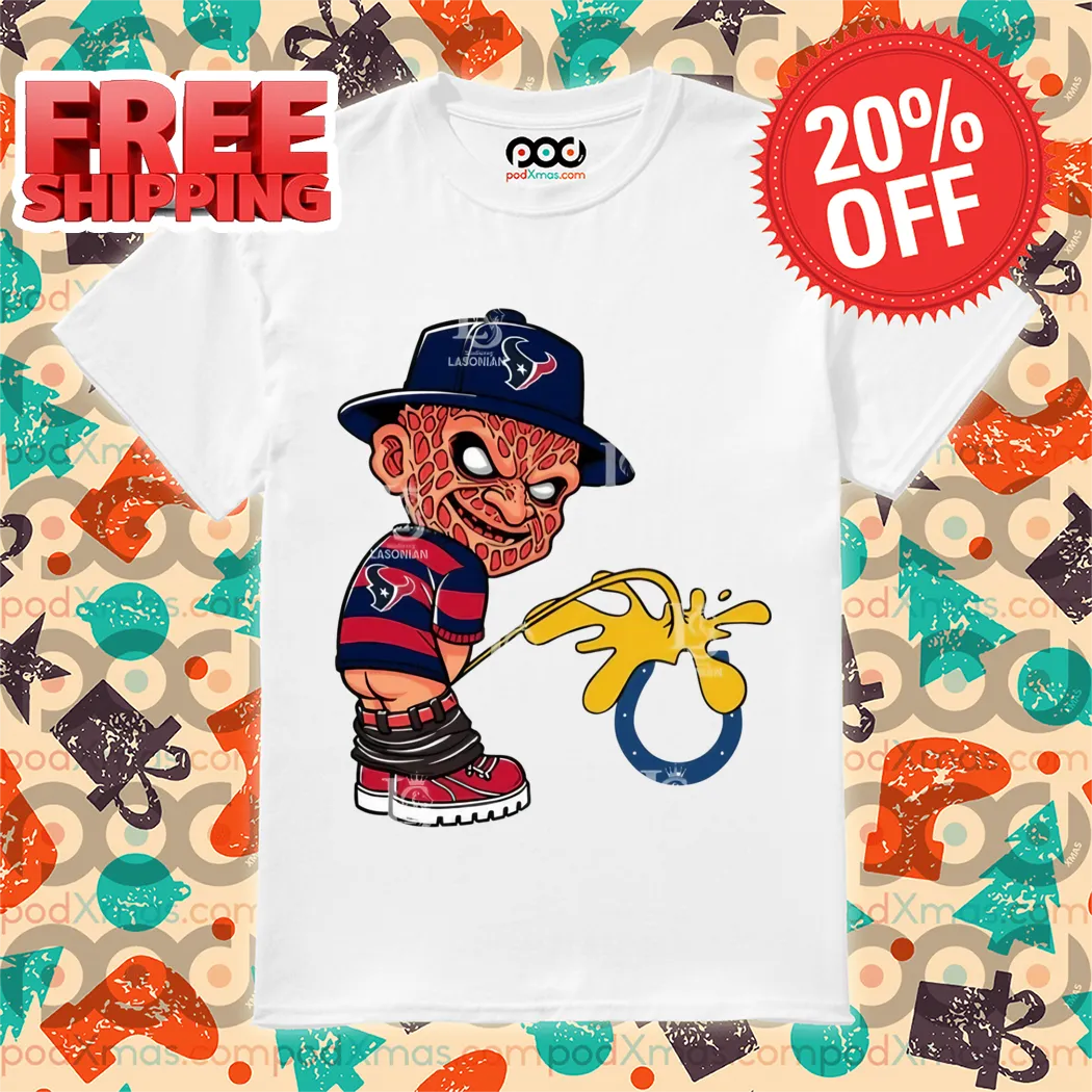 Freddy Krueger Houston Texans Piss On Indianapolis Colts Halloween 2024 Shirt