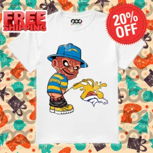 Freddy Krueger Los Angeles Chargers Piss On Denver Broncos Halloween 2024 NFL Shirt