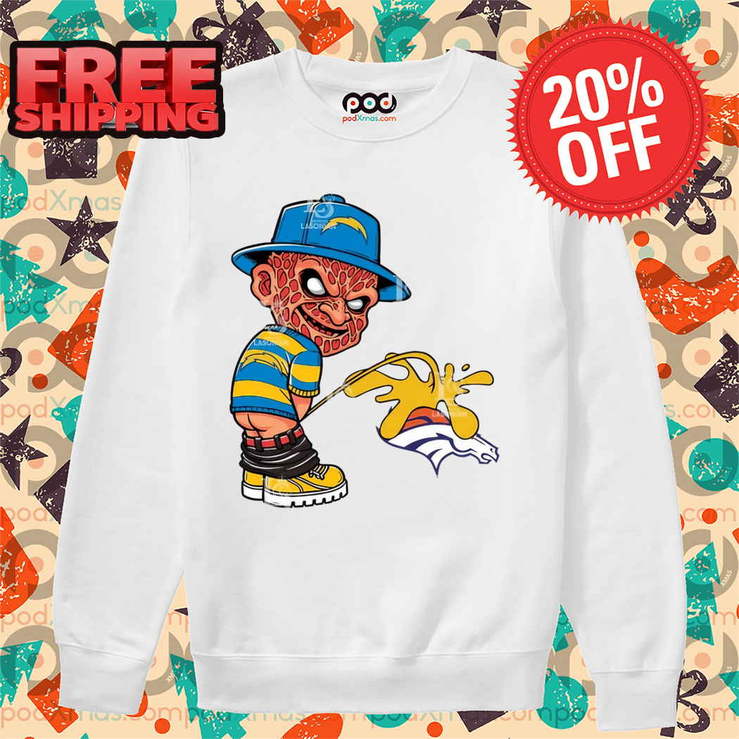 Freddy Krueger Los Angeles Chargers Piss On Denver Broncos Halloween 2024 NFL Shirt Freddy Krueger Los Angeles Chargers Piss On Denver Broncos Halloween 2024 NFL Shirt