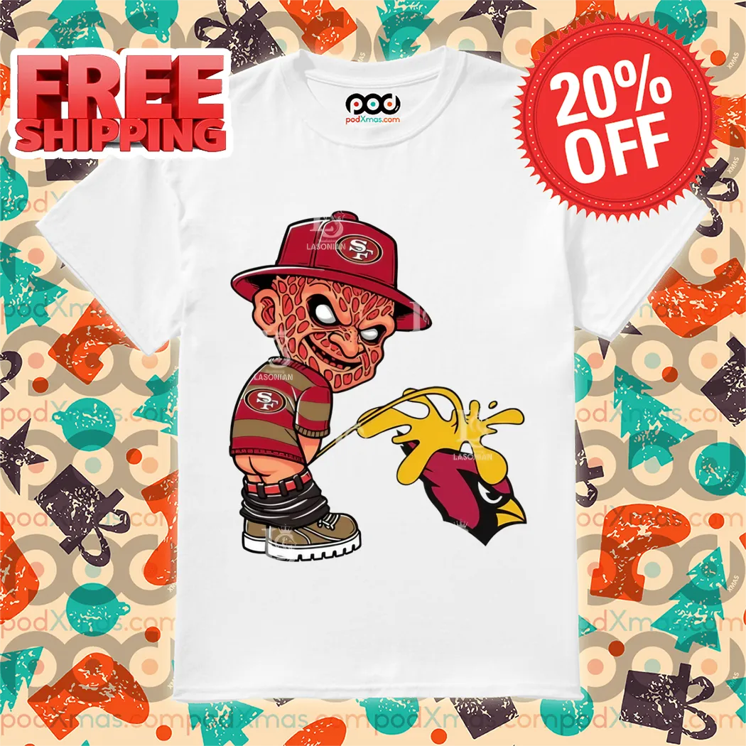 Freddy Krueger San Francisco 49ers Piss On Arizona Cardinals Halloween 2024 NFL Shirt