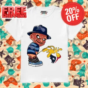 Freddy Krueger Tennessee Titans Piss On Houston Texans Halloween 2024 NFL Shirt