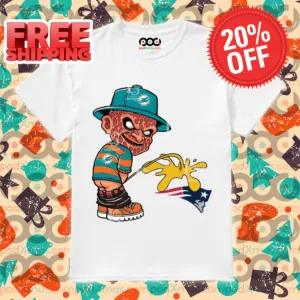Freddy Krueger Miami Dolphins Piss On New England Patriots Halloween 2024 NFL Shirt