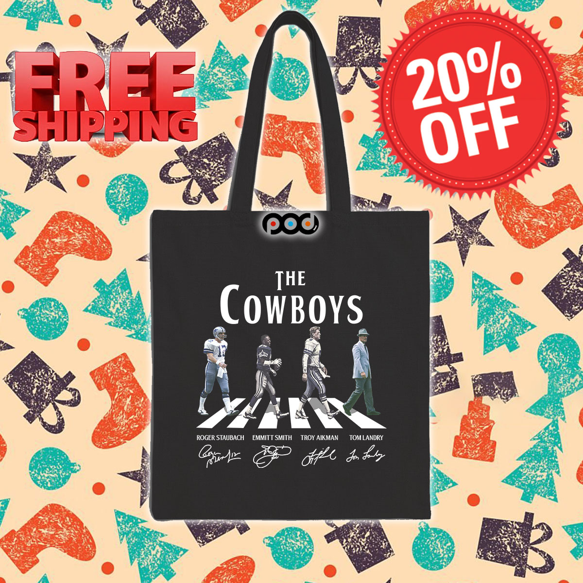 The Cowboys Abbey Road Crosswalk Shirt 10 The Cowboys Abbey Road Crosswalk Tote Bag