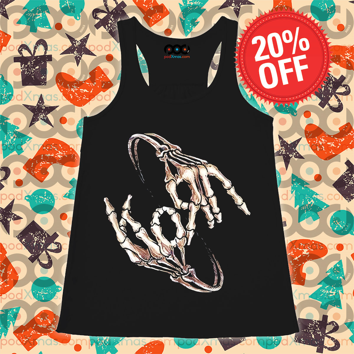 Korn Band Skeleton Handsign Magic Tank Top