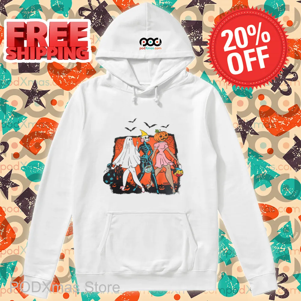Boo Ghost Skeleton Pumpkin Girl Trick Or Treat Halloween 2024 Shirt