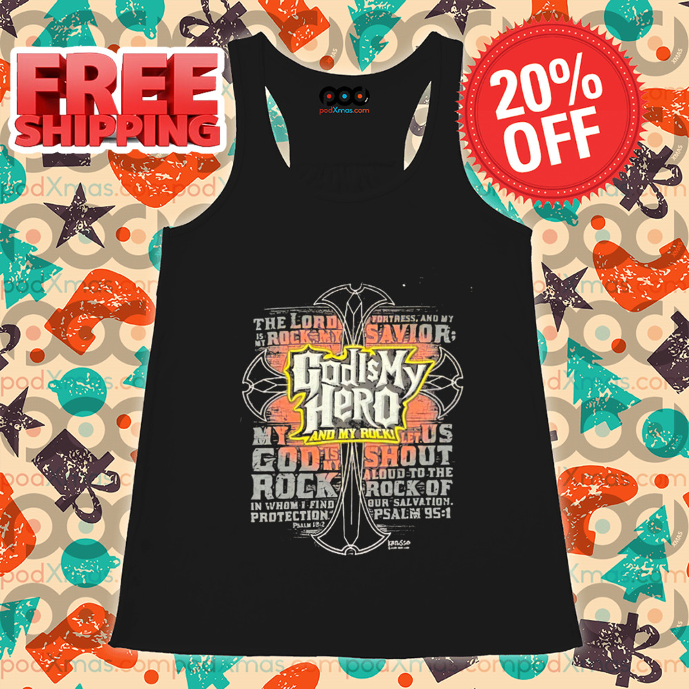 Cross God Is My Hero And My Rock Vintage 2024 Shirt