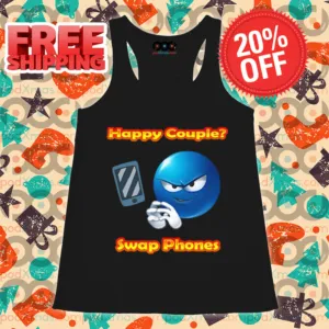 Happy Couple Swap Phones Shirt