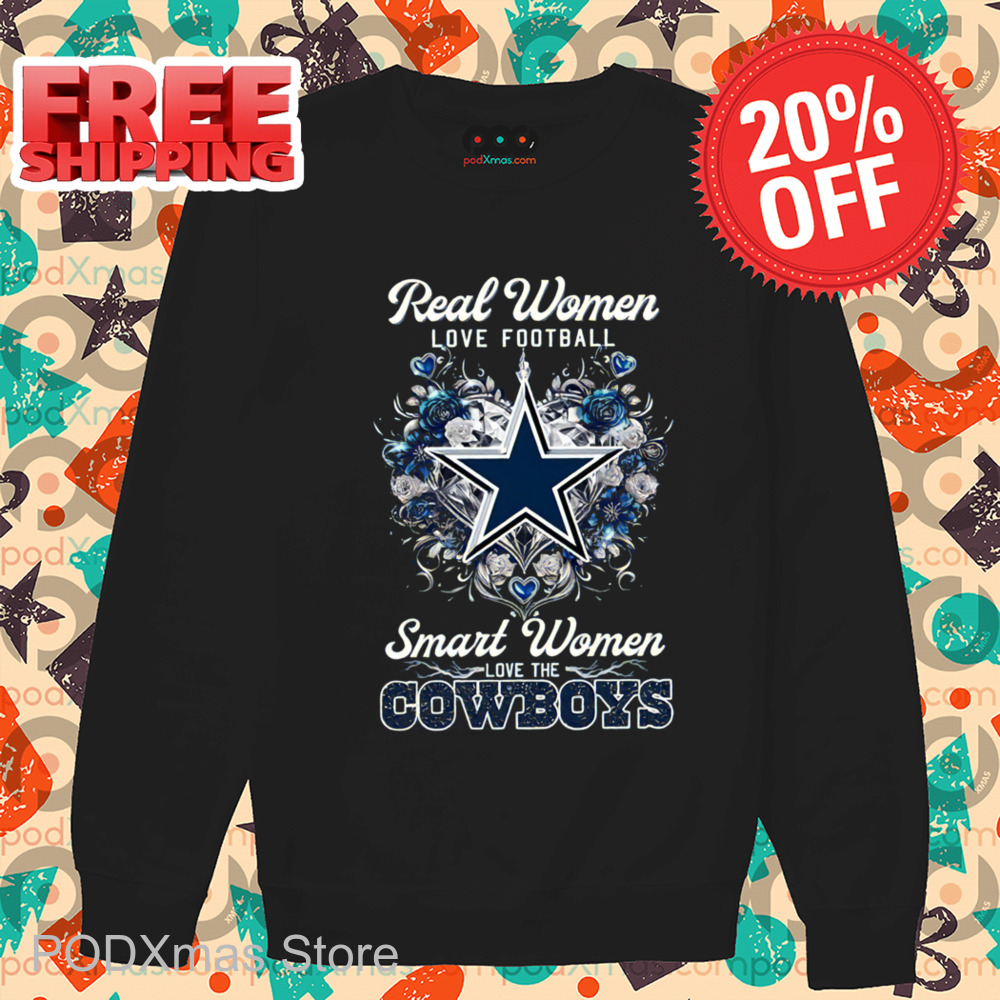 Heart Flowers Real Women Love Football Smart Women Love The Cowboys 2024 Shirt Heart Flowers Real Women Love Football Smart Women Love The Cowboys 2024 Shirt