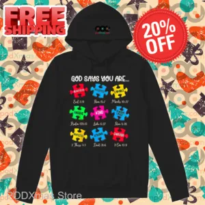 Puzzle Piece God Says You Are Beautiful Unique Kind Strong Shirt