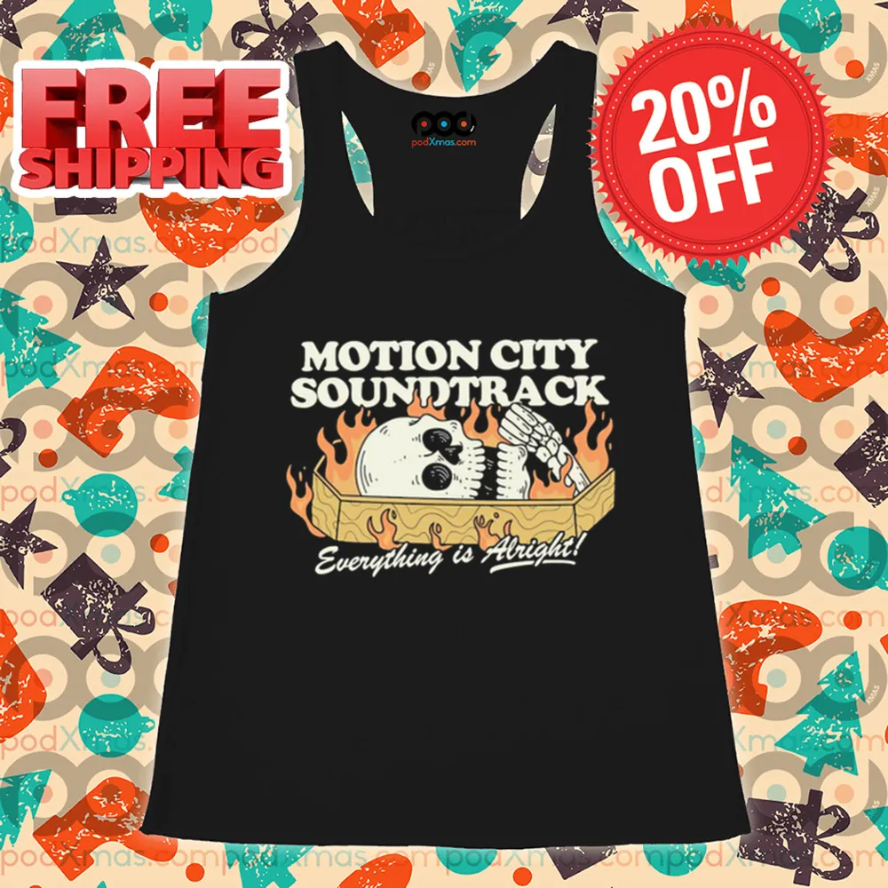 Skeleton Flame Motion City Soundtrack Everything Is Alright Shirt