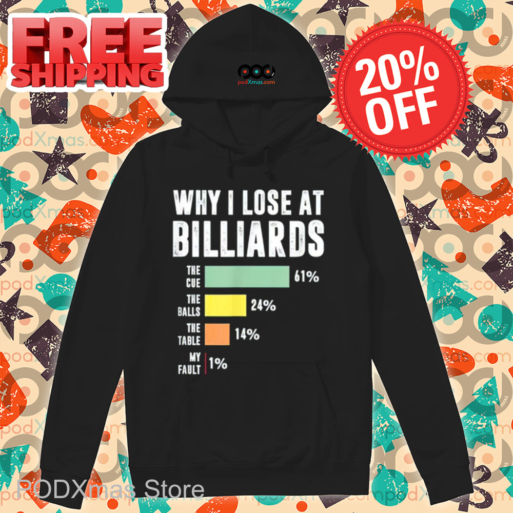 Why I Lose At Billiards The Cue The Balls The Table My Fault Shirt