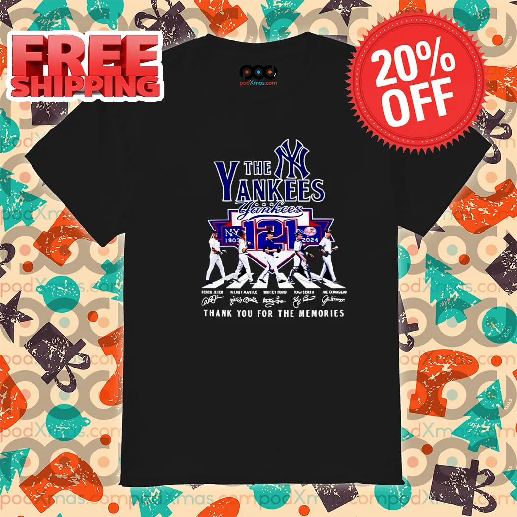 New York Yankees Players Crossing Thank You For The Memories Signature 2024 Shirt