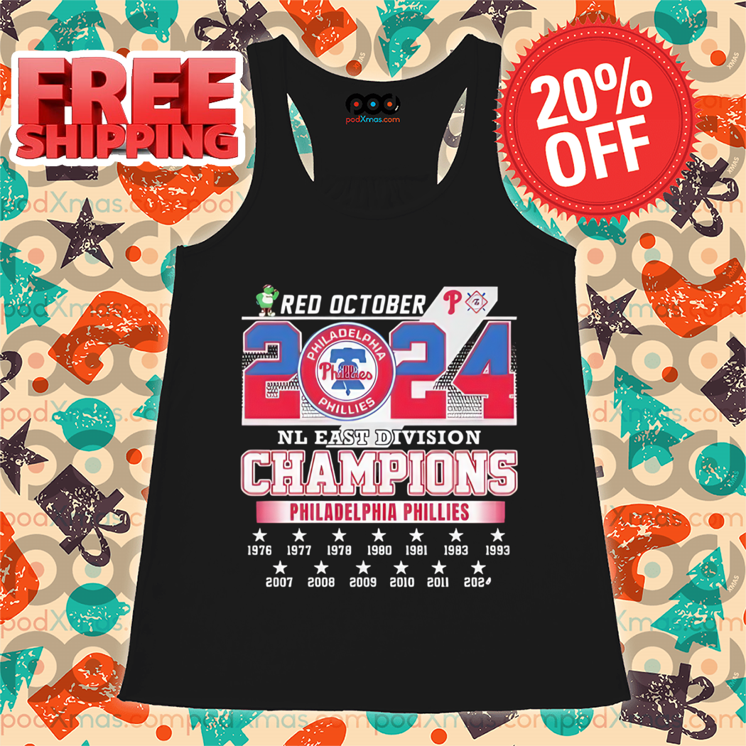 Philadelphia Phillies Red October NL East Division Champions 2024 Shirt Philadelphia Phillies Red October NL East Division Champions 2024 Shirt