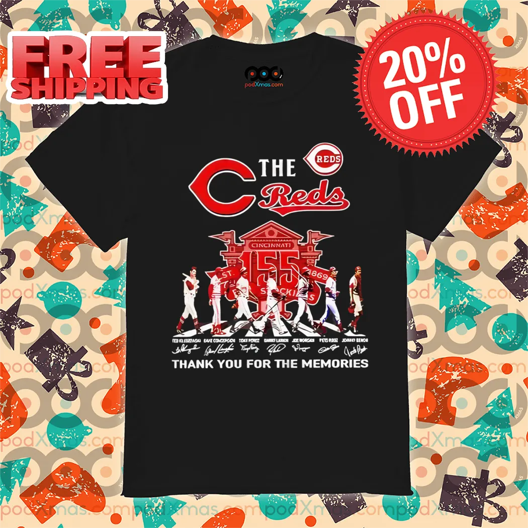 Cincinnati Reds Players Crossing Thank You For The Memories Signature 2024 Shirt