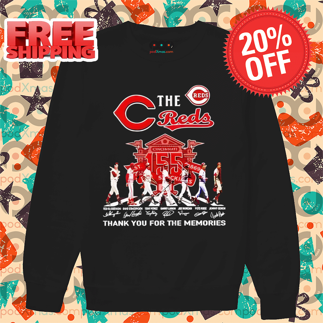 Cincinnati Reds Players Crossing Thank You For The Memories Signature 2024 Shirt Cincinnati Reds Players Crossing Thank You For The Memories Signature 2024 Shirt