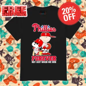 Snoopy Charlie Brown Phillies Forever Not Just When We Win 2024 Shirt