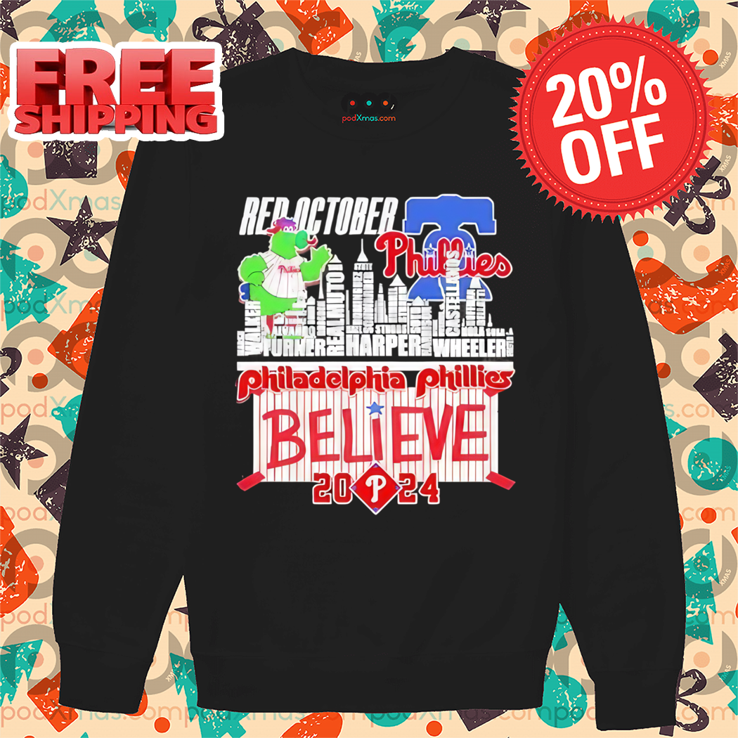 Phillie Phanatic Red October Philadelphia Phillies Believe 2024 Shirt Phillie Phanatic Red October Philadelphia Phillies Believe 2024 Shirt