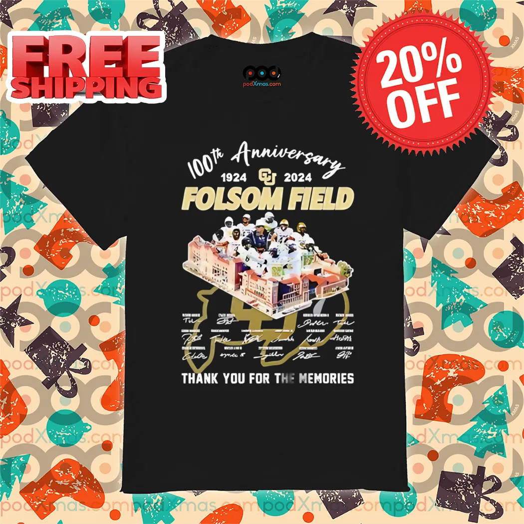 Colorado Buffaloes 100th Anniversary 1924 2024 Folsom Field Thank You For The Memories Signature Shirt