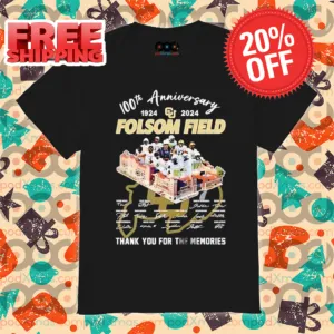Colorado Buffaloes 100th Anniversary 1924 2024 Folsom Field Thank You For The Memories Signature Shirt