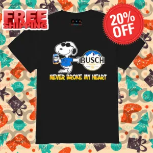 Snoopy Beer Busch Never Broke My Heart 2024 Shirt