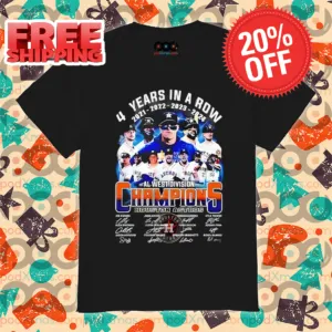 4 Years In A Row Al West Division Champions Houston Astros Signature 2024 Shirt