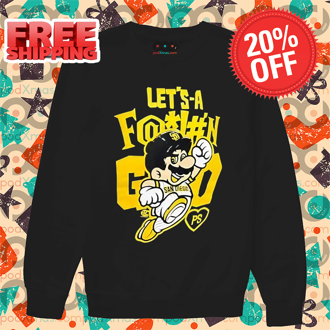 Mario Bros San Diego Padres Letsa Fucking Go Shirt Mario Bros San Diego Padres Letsa Fucking Go Shirt