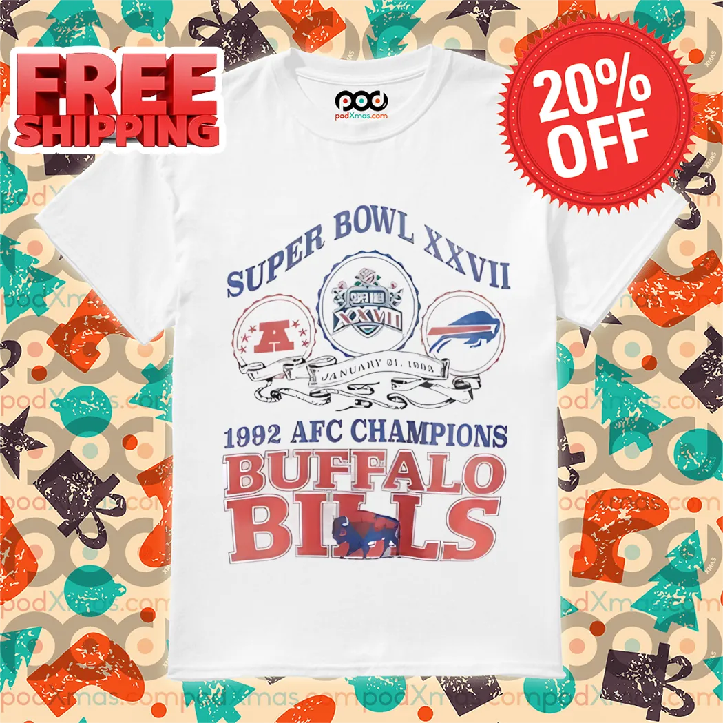 Super Bowl 27 1992 AFC Champions Buffalo Bills 2024 Shirt