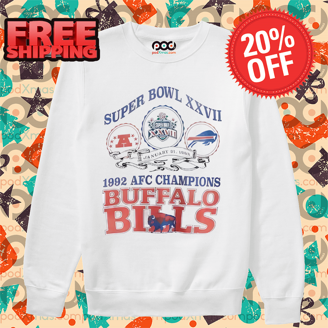 Super Bowl 27 1992 AFC Champions Buffalo Bills 2024 Shirt Super Bowl 27 1992 AFC Champions Buffalo Bills 2024 Shirt