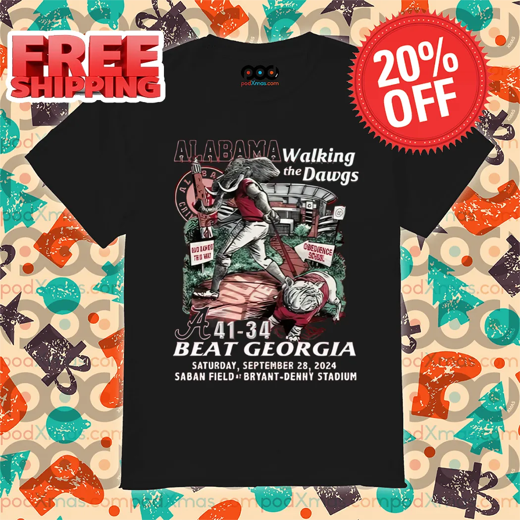 Mascot Alabama Walking The Dawgs Beat Georgia 2024 Shirt