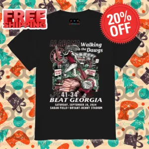 Mascot Alabama Walking The Dawgs Beat Georgia 2024 Shirt