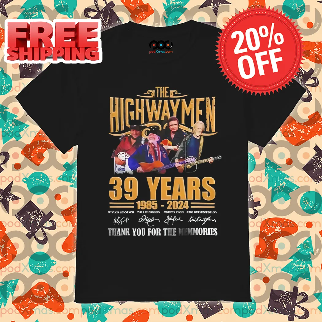 The Highwaymen 39 Years 1985 2024 Thank You For The Memories Signature Vintage Shirt