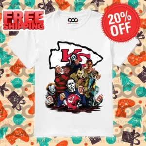 Kansas City Chiefs Horror Characters We Love Kansas Halloween 2024 Shirt