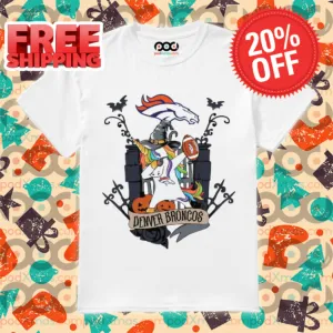 Unicorn Witch Dabbing Denver Broncos Halloween 2024 Shirt