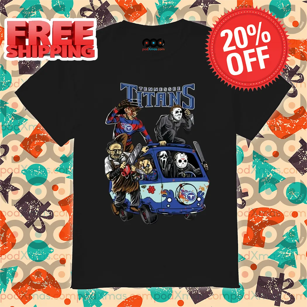 Horror Characters Tennessee Titans Halloween 2024 NFL Shirt