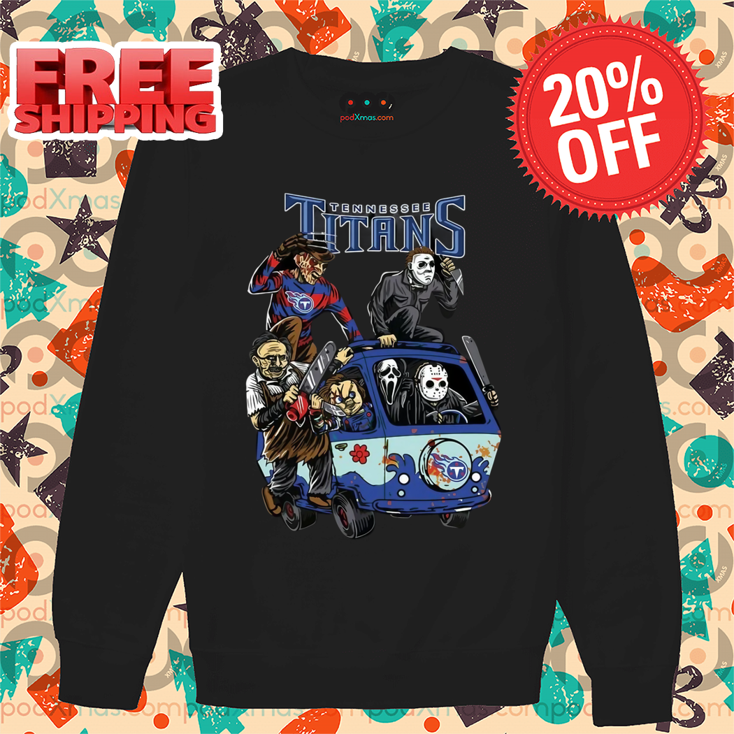 Horror Characters Tennessee Titans Halloween 2024 NFL Shirt