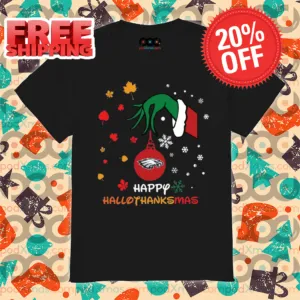 Grinch Hand Philadelphia Eagles Happy Hallo Thanks Mas 2024 Shirt