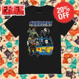 Horror Characters Los Angeles Chargers Halloween 2024 NFL Shirt